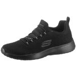 Schwarze Skechers Dynamight Slip-on Sneaker ohne Verschluss aus Textil für Herren Größe 46 