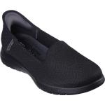 Schwarze Slip-on Sneaker ohne Verschluss aus Textil für Damen Größe 39 