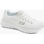Weiße Skechers Slip-on Sneaker für Damen mit Absatzhöhe 3cm bis 5cm 