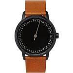 slow Round 07 - Brown Leather, Black Case, Black Dial