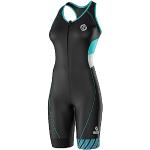 SLS3 Triathlon-Anzug für Damen | Triathlon Anzug Damen | Trisuit Damen | Triathlon Einteiler | FX Solid Schwimmanzug (Black/Martinica Blue Stripes, Medium)