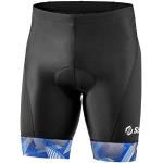 SLS3 Triathlon Hose Herren | 2 Taschen Tri-Short | FX Tri Shorts | Gepolstert Schwarz (Black/Blue Geo, L)