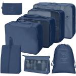 Marineblaue Koffersets mit Reißverschluss 8-teilig 