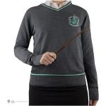 Graue Bestickte Harry Potter Slytherin V-Ausschnitt Herrensweatshirts Größe M 