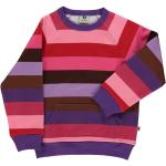 Reduzierte Lila Småfolk Bio Rundhals-Ausschnitt Kindersweatshirts aus Baumwolle für Mädchen Größe 110 