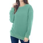 Mintgrüne Langärmelige Umstandssweatshirts mit Reißverschluss für Damen Größe M für den für den Winter 