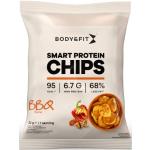 Body & Fit Smart Protein Chips - Eiweiß Snack Soja- und Kartoffelchips 12 Beutel (Barbecue)