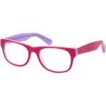 Rote Quadratische Kunststoffbrillen für Damen 