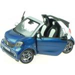 Silberne Norev Smart ForTwo Spielzeug Cabrios 
