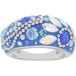 Blaue Smart Jewel Silberringe aus Kristall für Herren Größe 56 