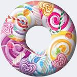 Smart Planet® Schwimmring Jumbo Jumboring - Design Candy World - Schwimmreif aufblasbar - Pool Ring Reif - Luftmatratze - Ø 76 cm