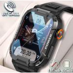 Schwarze Smartwatches mit Bluetooth für Herren zum Outdoorsport 