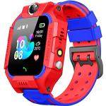 Rote Smartwatches aus Silikon mit GPS mit Bluetooth für Kinder Weihnachten 