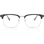 SmartBuy Collection Vollrand Browline Schwarz Silber Murf 886A Mode Männer Brillen, schwarz/silberfarben, 53 EU