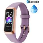 Reduzierte Pinke Damenarmbanduhren aus Silikon mit Digital-Zifferblatt mit Anruf-Funktion mit Bluetooth mit Kunststoff-Uhrenglas mit Silikonarmband 