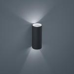 Anthrazitfarbene Helestra LED Wandlampen aus Aluminium smart home 