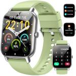 Grüne Wasserdichte Smartwatches mit Touchscreen-Zifferblatt mit Anruf-Funktion mit Bluetooth mit Schrittzähler für Herren 