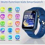 Schwarze Smartwatches aus Kunststoff mit Kamera mit Schrittzähler mit Kunststoff-Uhrenglas mit Metallarmband für Kinder 