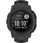 Graue Garmin Instinct Smartwatches mit Bluetooth mit Mineralglas-Uhrenglas für Herren zum Fitnesstraining 