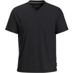 Reduzierte Schwarze Langärmelige Smartwool V-Ausschnitt T-Shirts für Herren Größe S 