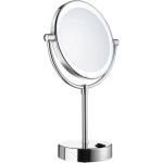 Reduzierte Silberne Moderne Smedbo OUTLINE Schminkspiegel & Kosmetikspiegel aus Chrom LED beleuchtet 