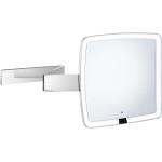Reduzierte Silberne Moderne Rechteckige Schminkspiegel & Kosmetikspiegel aus Acrylglas LED beleuchtet 