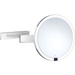 Reduzierte Silberne Smedbo OUTLINE Runde Schminkspiegel & Kosmetikspiegel 20 cm aus Acrylglas LED beleuchtet 