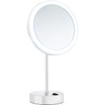 Reduzierte Weiße Runde Schminkspiegel & Kosmetikspiegel aus Acrylglas LED beleuchtet 