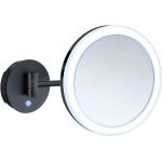 Schwarze Smedbo OUTLINE Schminkspiegel & Kosmetikspiegel aus Messing LED beleuchtet 