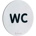Silberne Smedbo XTRA WC-Schilder Gebürstete aus Edelstahl 