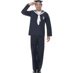 Marineblaue Smiffys Offizier-Kostüme für Herren Größe L 