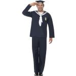 Marineblaue Smiffys Offizier-Kostüme für Herren Größe M 