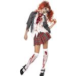 Reduzierte Graue Smiffys Zombieschulmädchen-Kostüme & Schulmädchen-Halloweenkostüme aus Polyester für Herren Größe S 