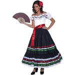 Schwarze Smiffys Mexikaner-Kostüme für Damen 