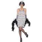Reduzierte Silberne Smiffys Mini Charleston-Kostüme & 20er Jahre Kostüme aus Polyester für Damen 
