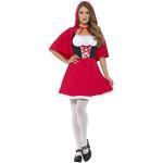 Reduzierte Rote Smiffys Rotkäppchen Mini Faschingskostüme & Karnevalskostüme aus Polyester für Damen 