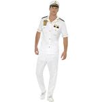 Weiße Smiffys Kapitän-Kostüme aus Polyester für Herren Größe L 