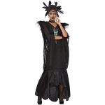 Deluxe Raven Queen Costume, Black, Dress, Cape & Headdress, (M)