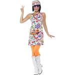 Reduzierte Bunte Smiffys Hippie-Kostüme & 60er Jahre Kostüme aus Polyester für Damen 