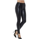 Schwarze Smiffys Wetlook-Leggings & Glanzleggings aus Polyester für Damen Größe S 