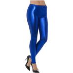 Blaue Smiffys Wetlook-Leggings & Glanzleggings aus Polyester für Damen Größe M 