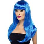 Blaue Smiffys Faschingsperücken & Karnevalsperücken aus Polyester für Damen Einheitsgröße 