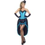 Smiffys, Damen Burlesque Tänzerin Kostüm, Korsett und einstellbarer Rock, Größe: M, 22188