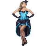 Blaue Smiffys Burlesque-Kostüme aus Polyester für Damen Größe M 