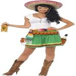 Grüne Smiffys Mexikaner-Kostüme aus Polyester für Damen Größe M 