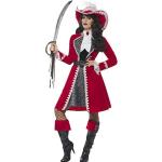Rote Smiffys Kapitän-Kostüme für Damen Größe M 