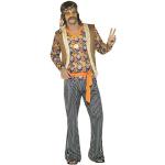 Reduzierte Bunte Smiffys Hippie-Kostüme & 60er Jahre Kostüme aus Polyester für Herren Größe S 