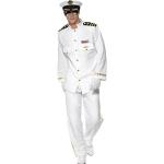Weiße Smiffys Kapitän-Kostüme aus Polyester für Herren Größe XL 