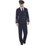 Marineblaue Smiffys Pilotenkostüme aus Polyester für Herren Größe L 