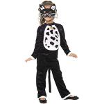 Smiffys Kinder Katzen Kostüm für Mädchen, Bodysuit, Glöckchen und Maske, Größe: S, 35998